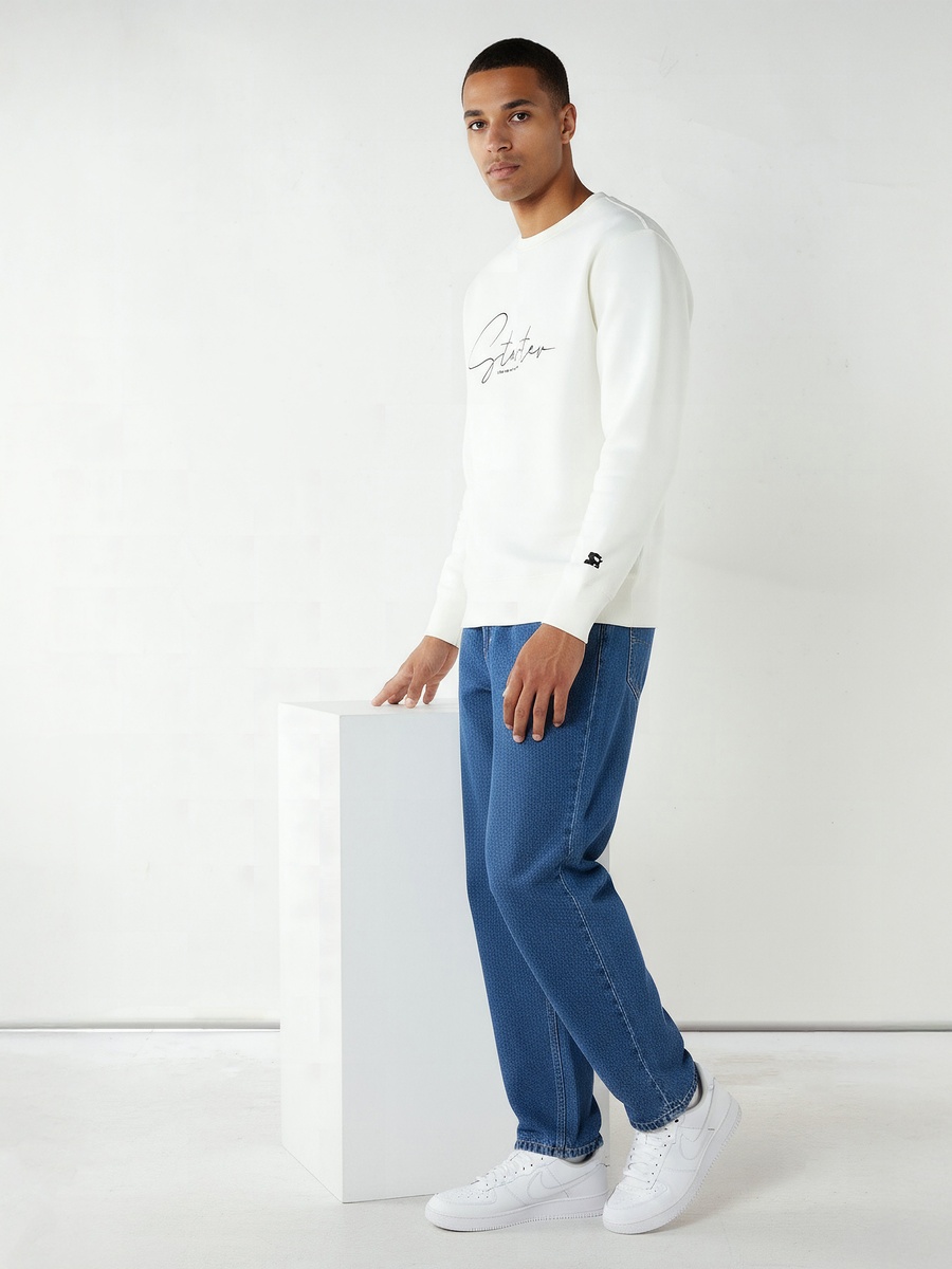 Men Regular Fit Logo Print Sweatshirt