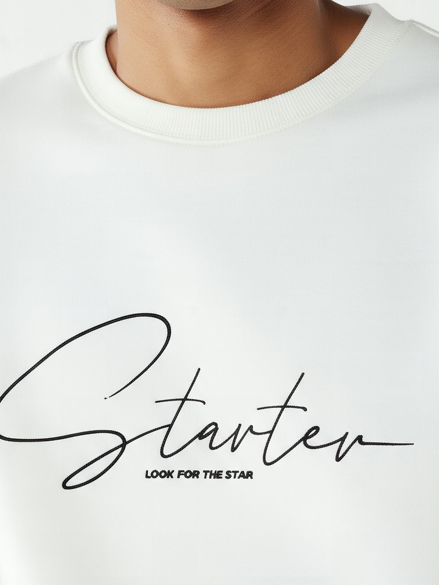 Men Regular Fit Logo Print Sweatshirt
