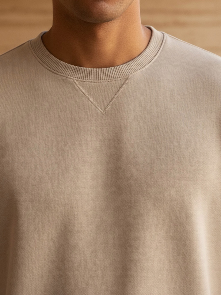 Men Regular Fit Crew Neck Sweatshirt