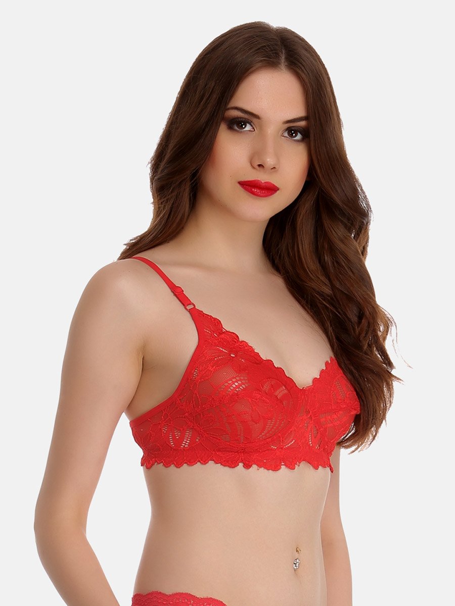 Lace Non-Padded Wirefree Full Coverage Bra