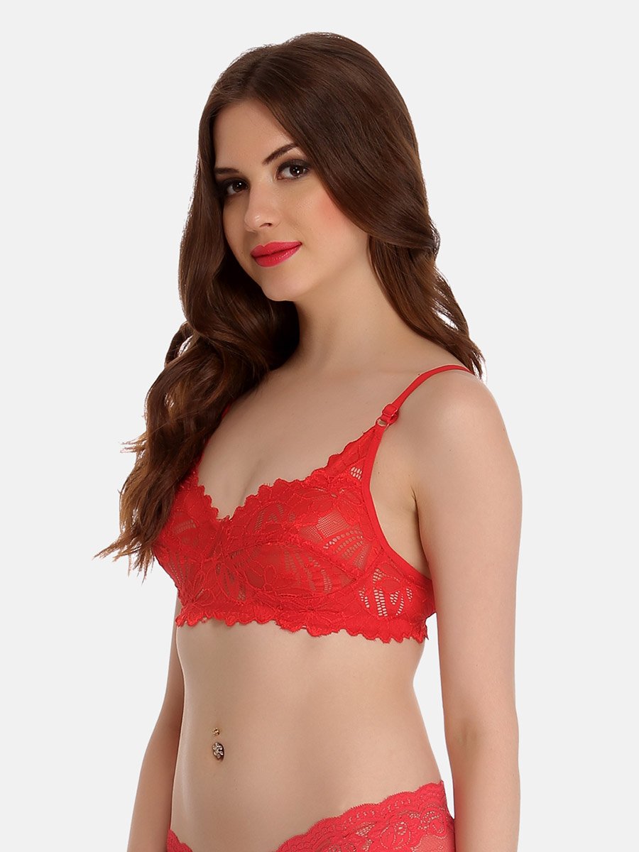 Lace Non-Padded Wirefree Full Coverage Bra