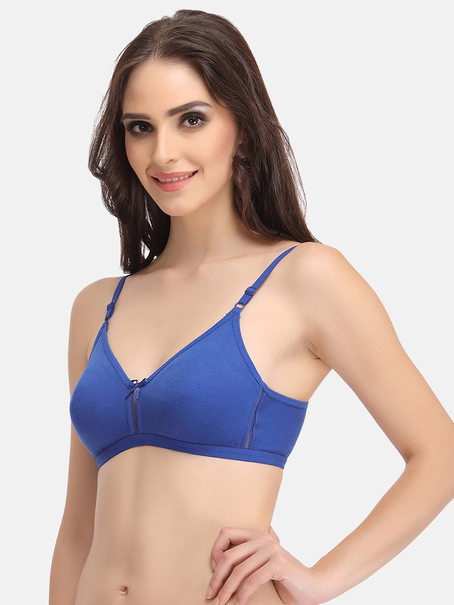 Cotton Rich Non-Padded Non-Wired Full Coverage Bra