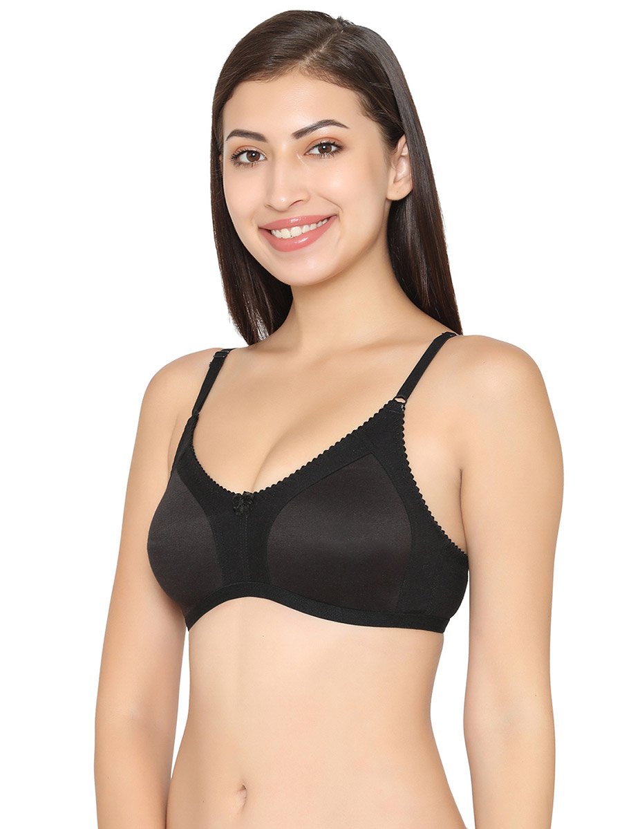 Cotton Non-Padded Non-Wired Full Coverage Spacer Cup Bra