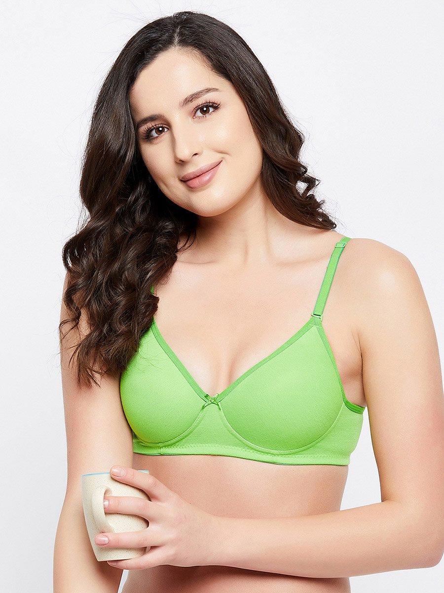 Cotton Push-Up Padded Non-Wired Demi Cup Multiway T-shirt Bra