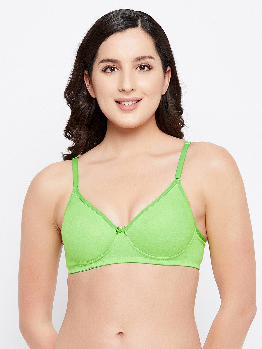 Cotton Push-Up Padded Non-Wired Demi Cup Multiway T-shirt Bra