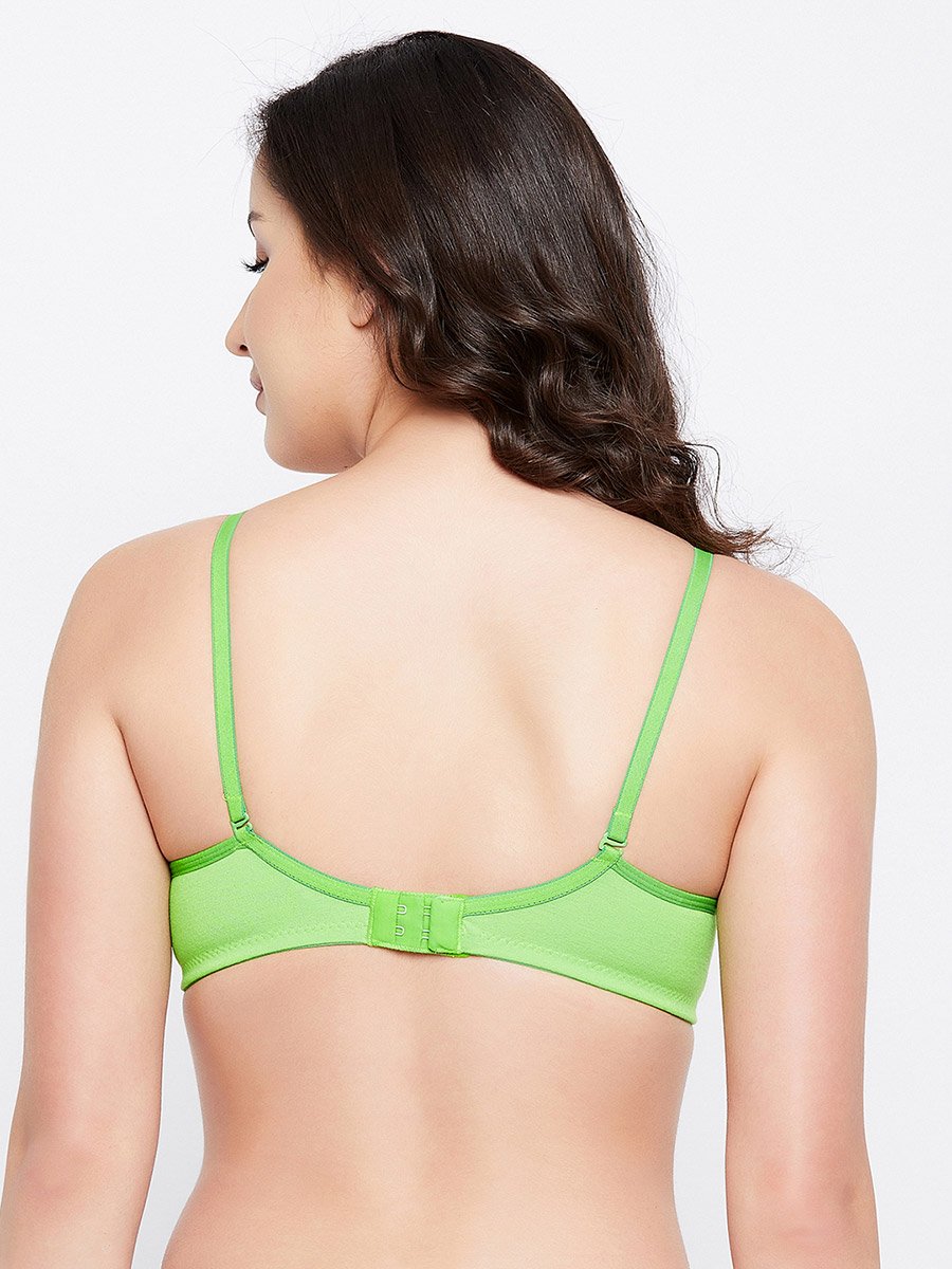 Cotton Push-Up Padded Non-Wired Demi Cup Multiway T-shirt Bra