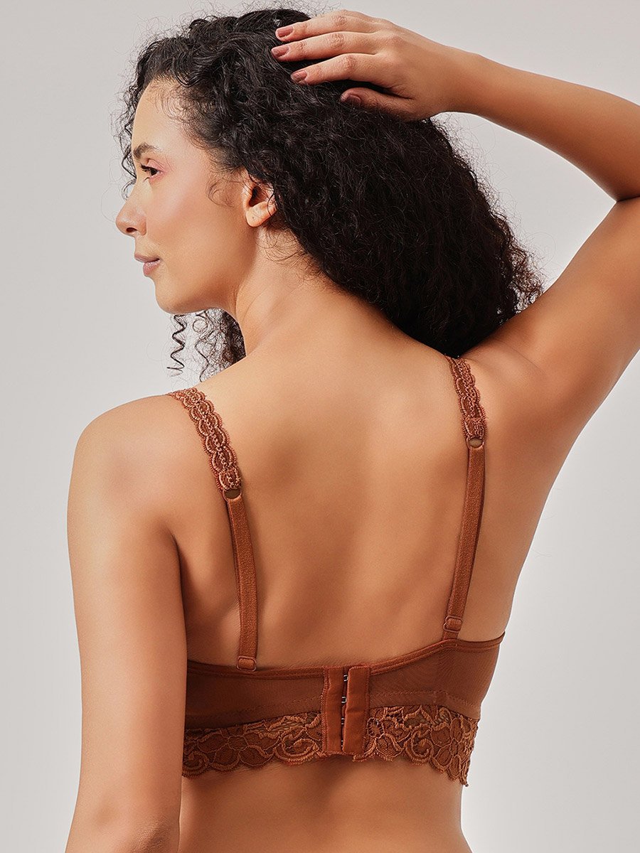 Padded Non-Wired Full Coverage Longline Bralette