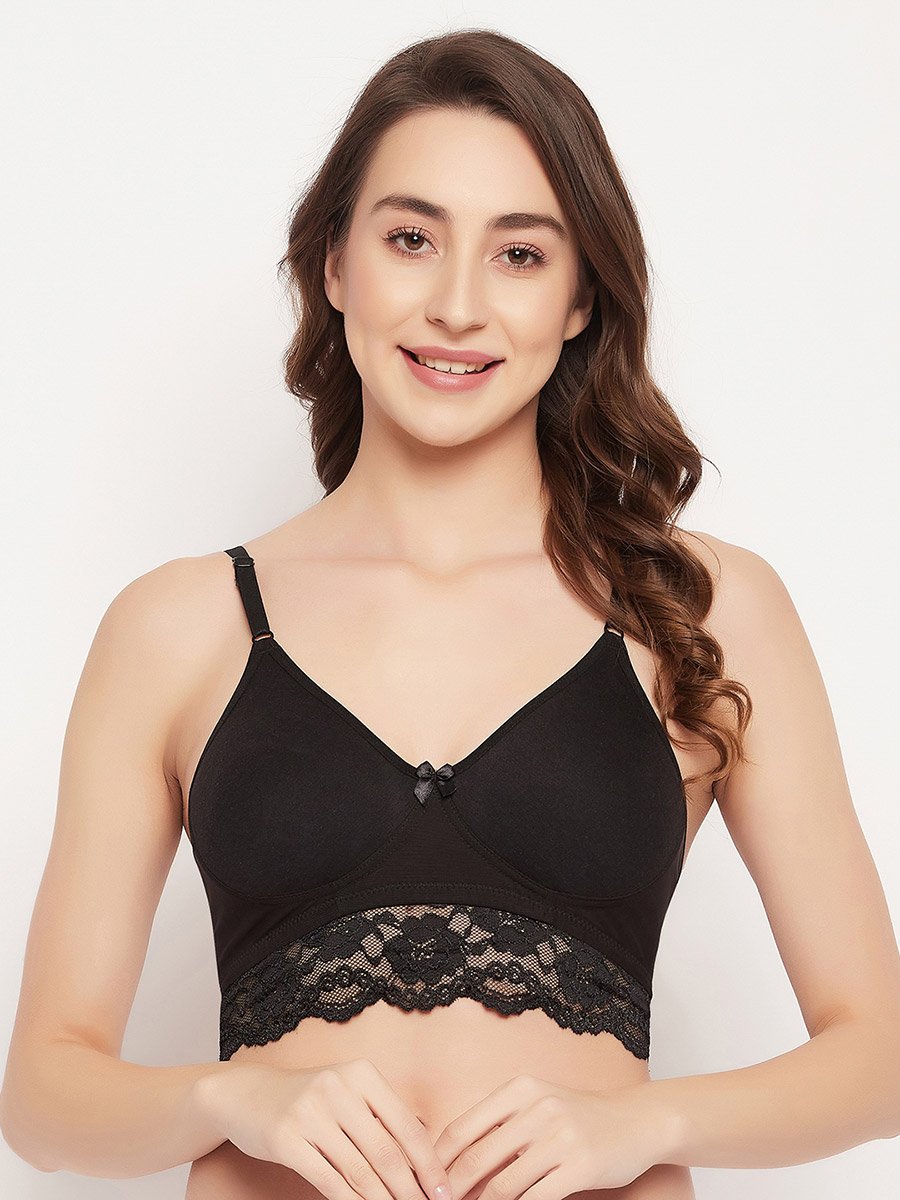 Flair Non-Padded Non-Wired Full Coverage Spacer Cup Longline Bralette