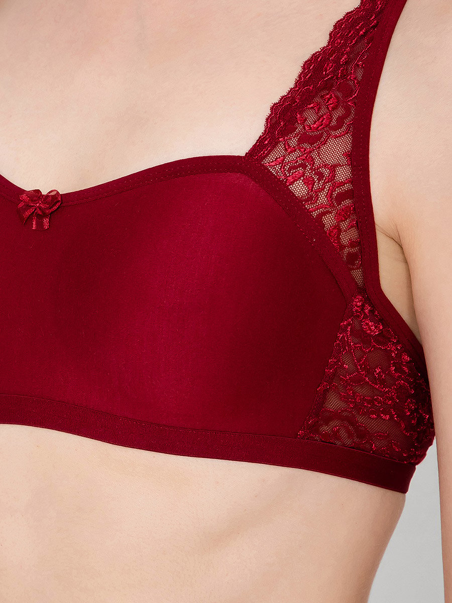 Non-Padded Non-Wired Full Coverage Spacer Cup Balconette T-Shirt Bra