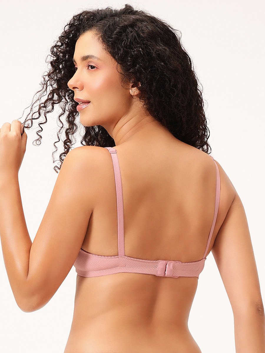 Padded Non-Wired Demi Cup Plunge Bra