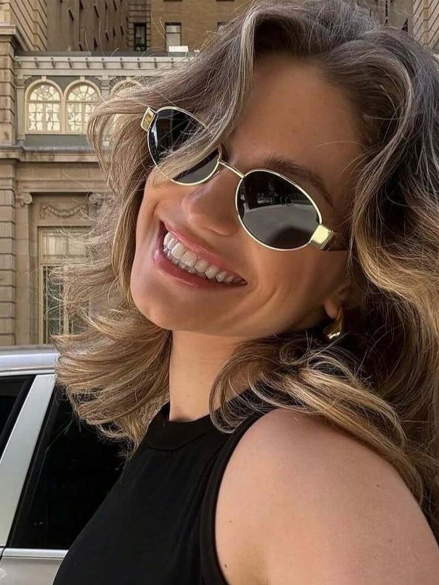 Black Oval Sunglasses