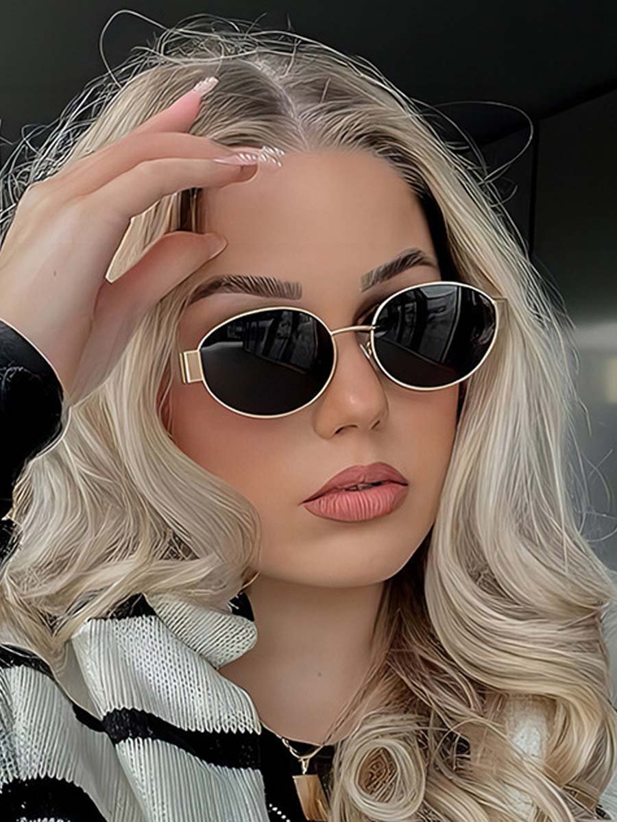 Black Oval Sunglasses