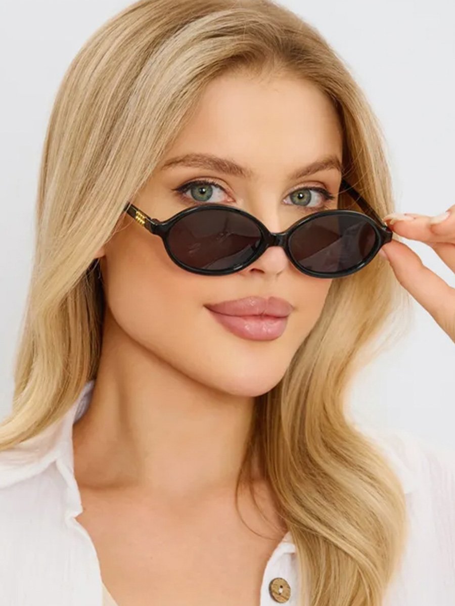 Black Oval Sunglasses