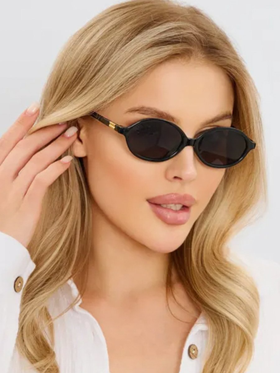 Black Oval Sunglasses