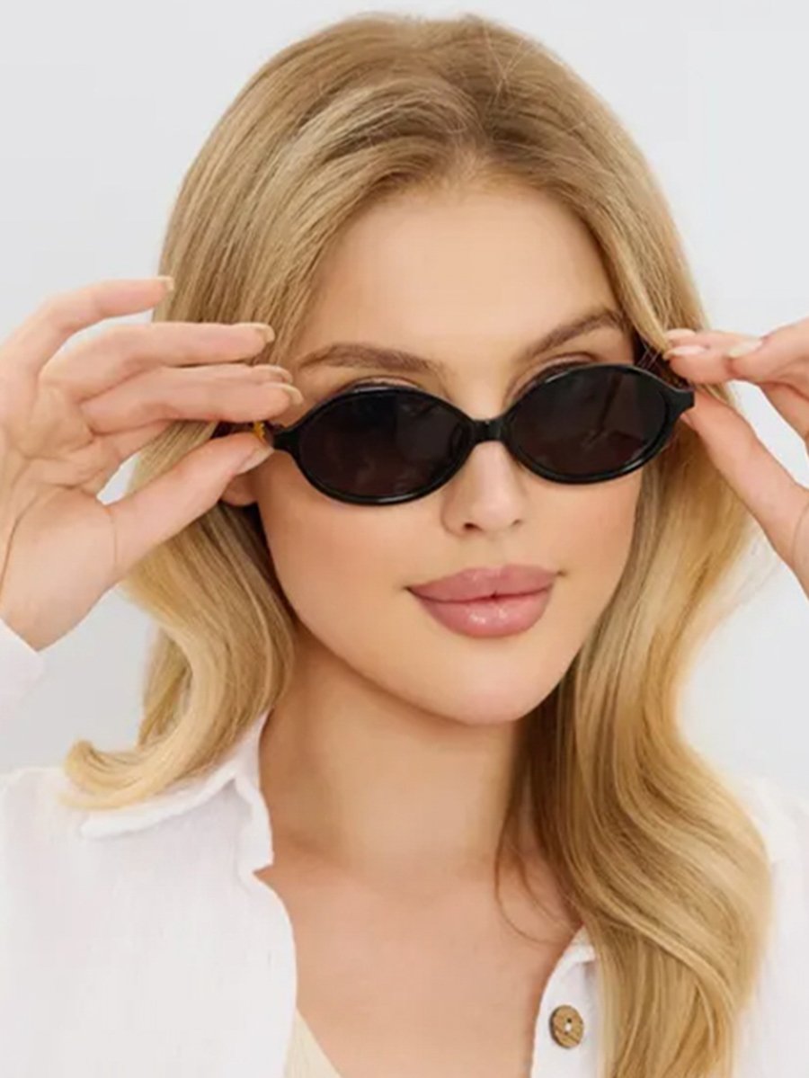 Black Oval Sunglasses