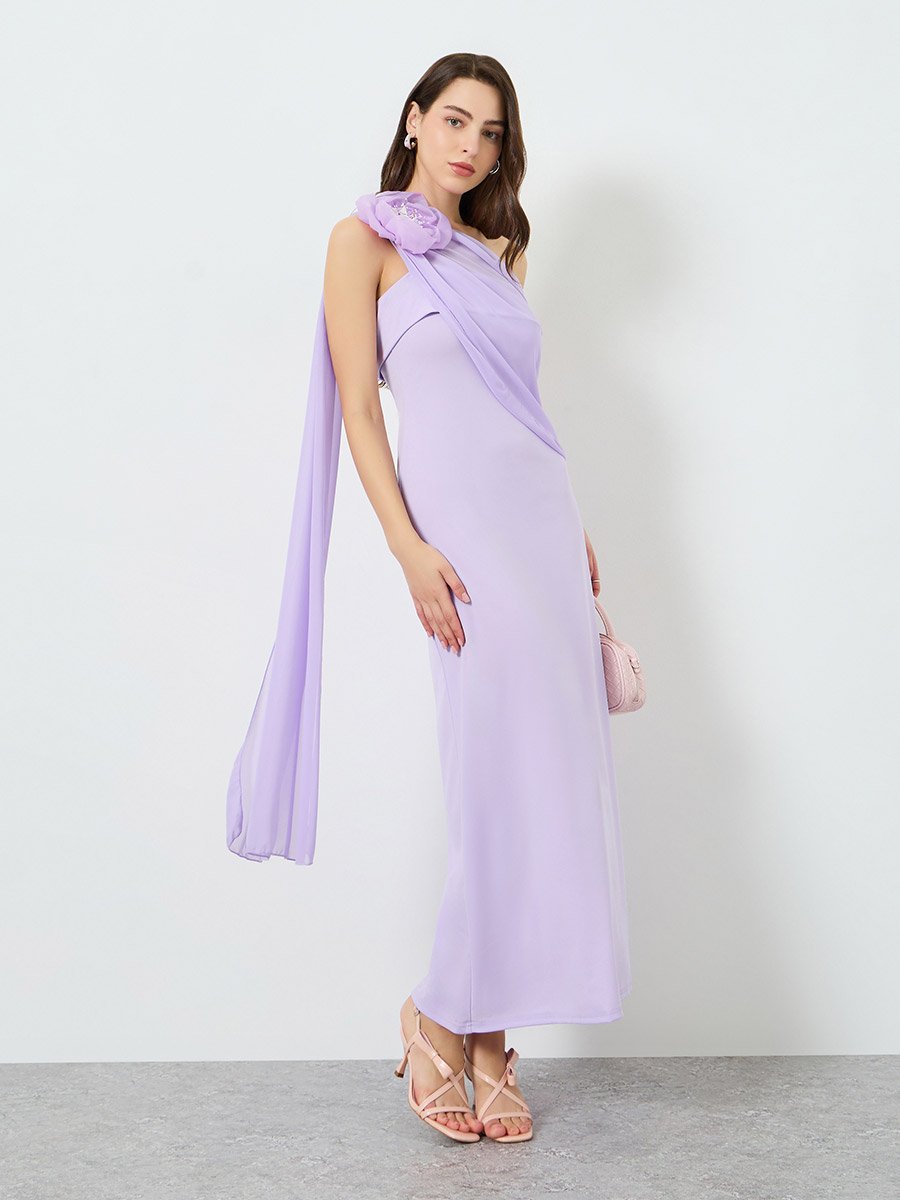 chinese dress ladies Dreaming Of Paris Bodycon Mermaid Maxi Dress Lilac