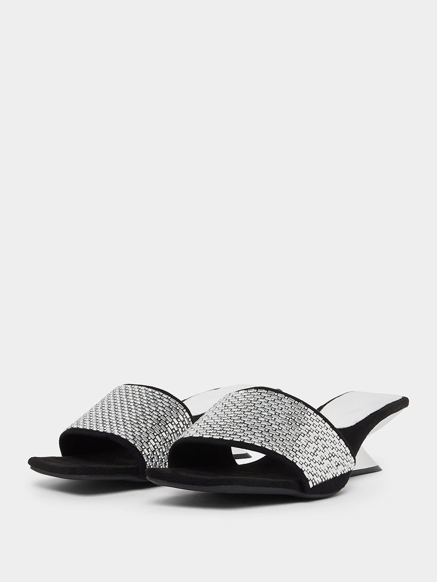 embellished slip on heel Sandal