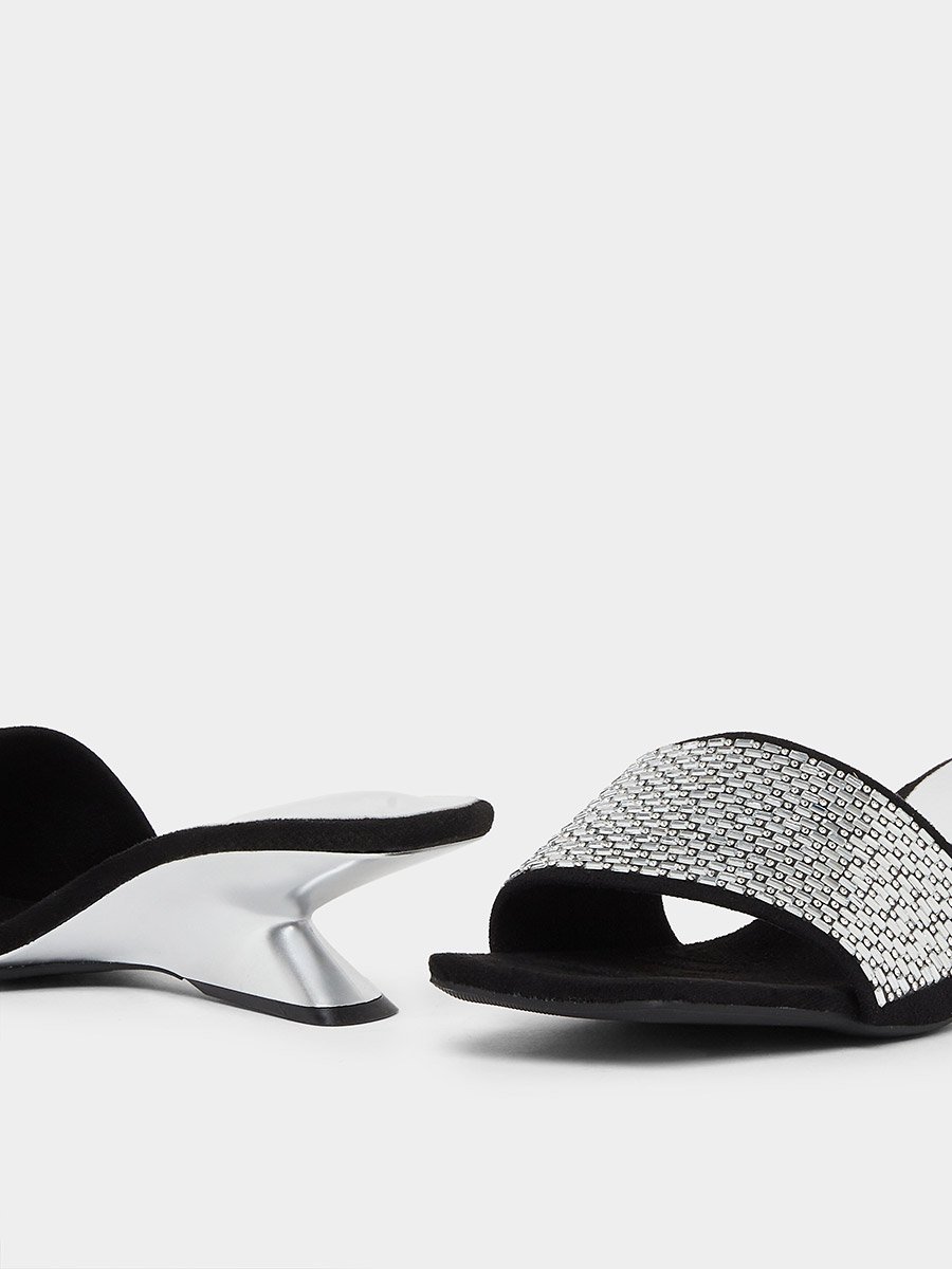 embellished slip on heel Sandal