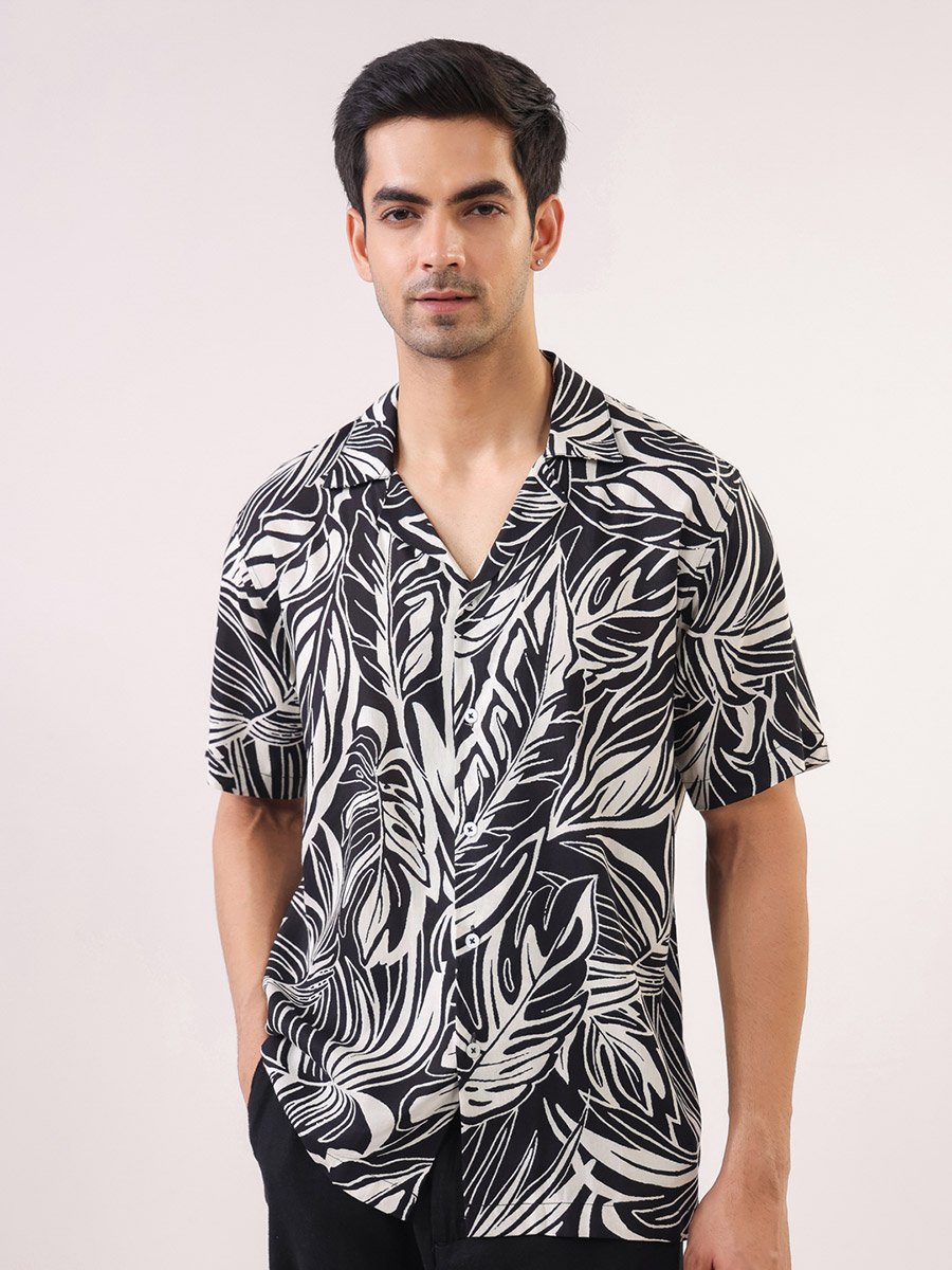 Men Printed Oversized Rayon Shirt