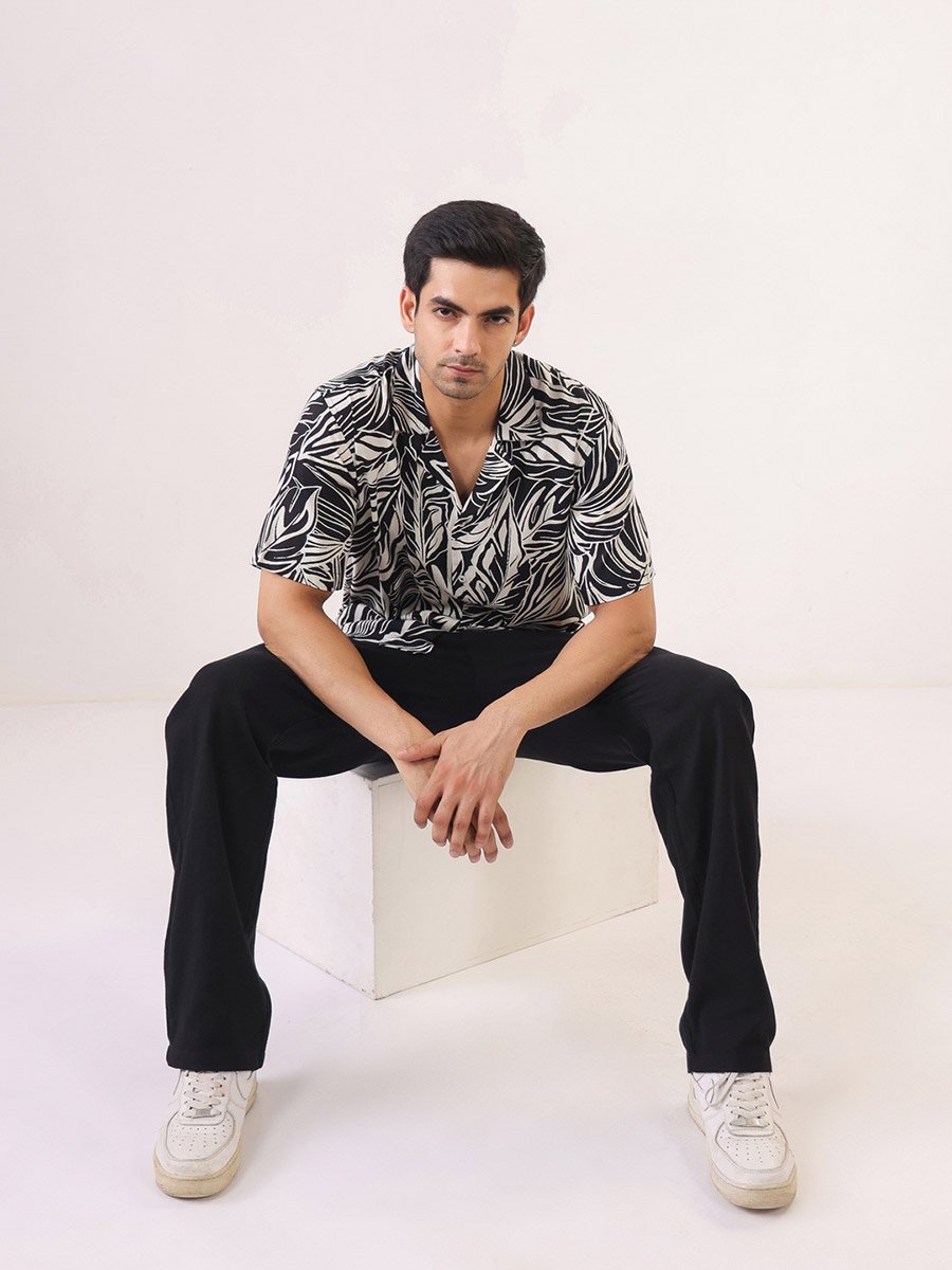 Men Printed Oversized Rayon Shirt