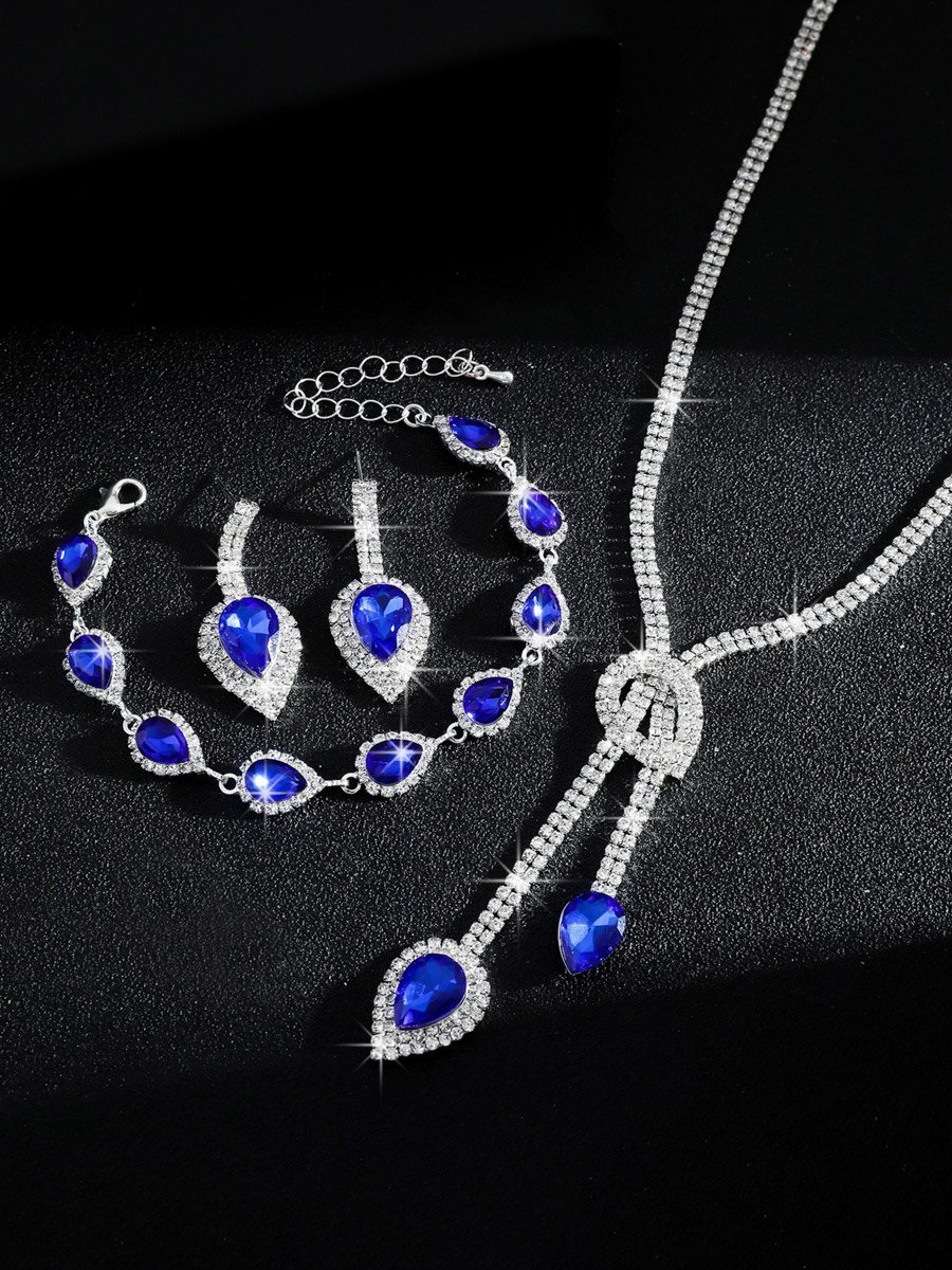 3-Piece Embellished Necklace, Bracelet And Earrings Jewelry Set