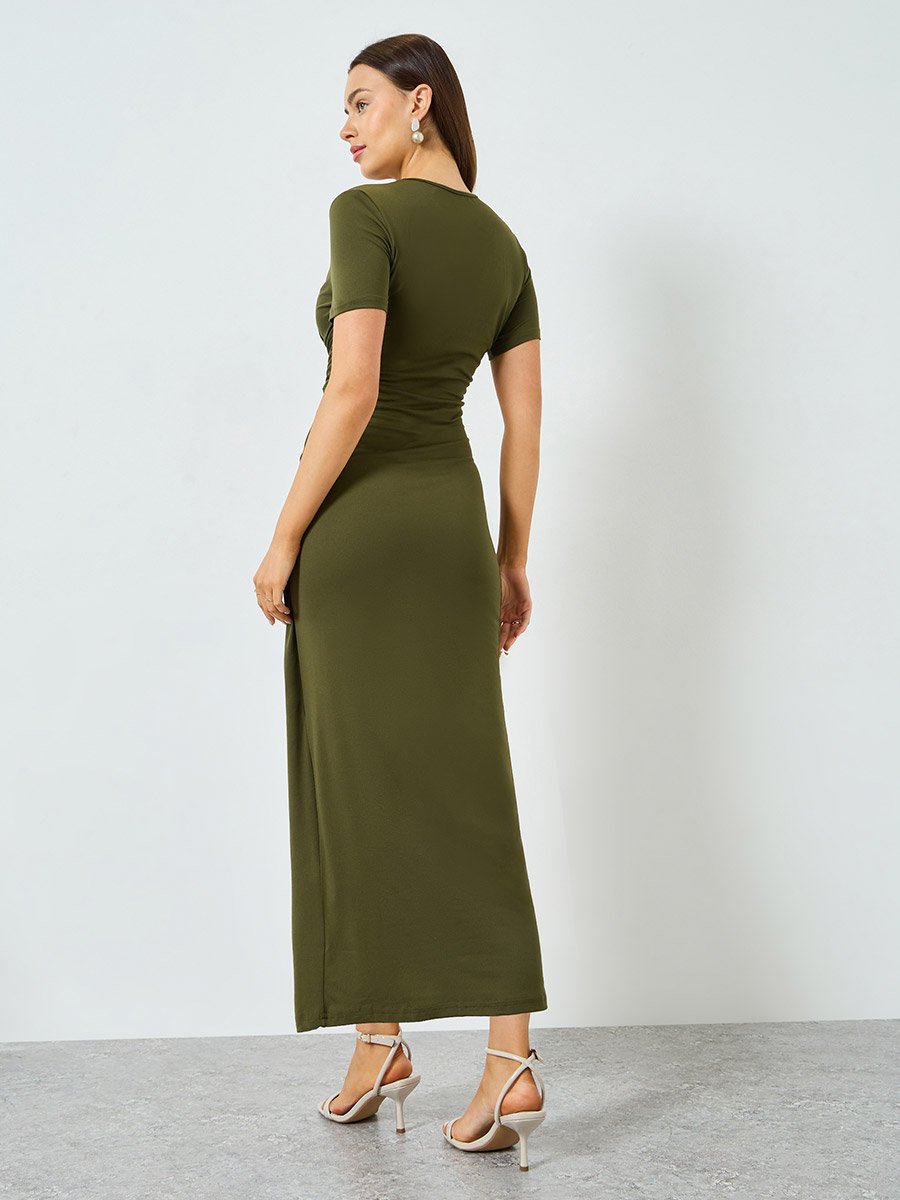 calvin klein slim fit no iron dress shirt Eclipse Sheer Cap Sleeve Bodycon Maxi Dress main image 1