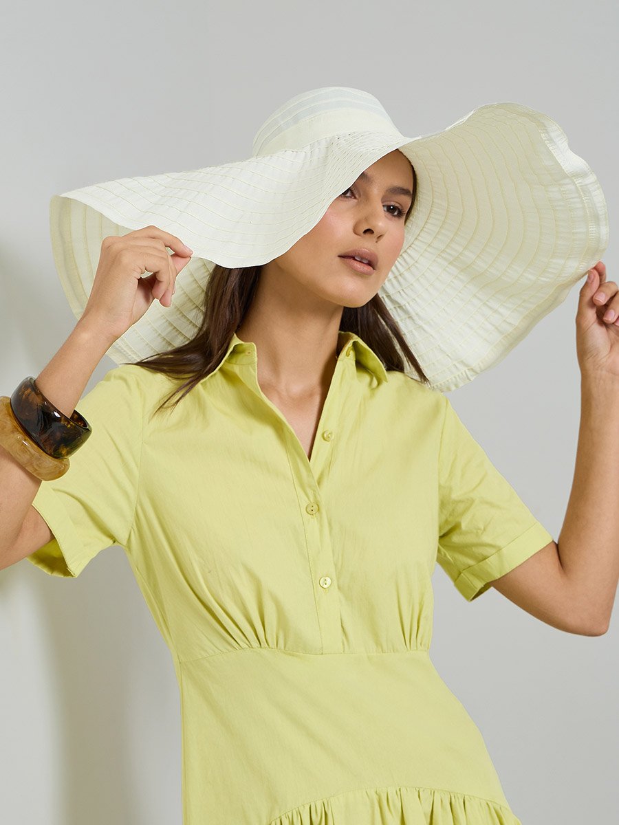 Beige Fedora Sun Hat