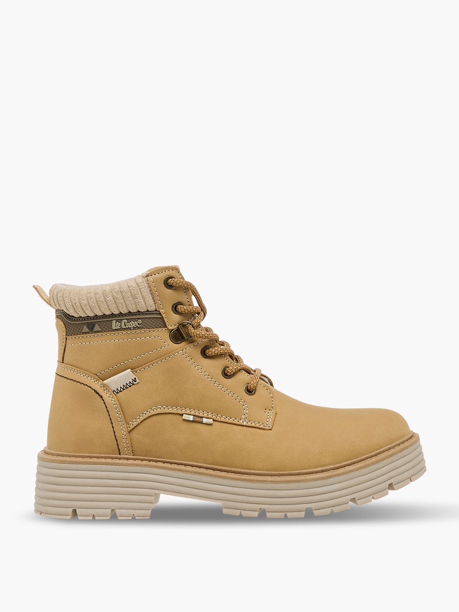 Women Panelled Lace-Up Ankle Boots