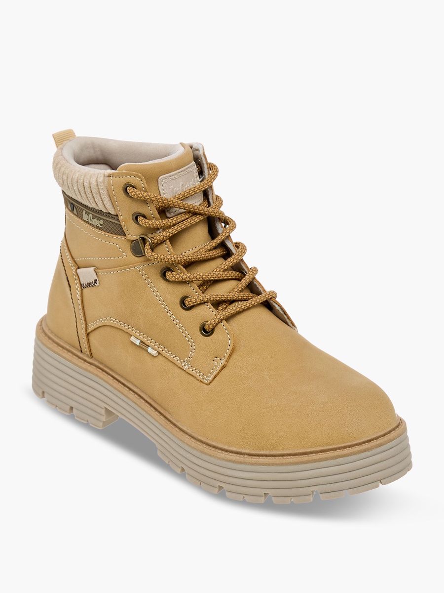 Women Panelled Lace-Up Ankle Boots