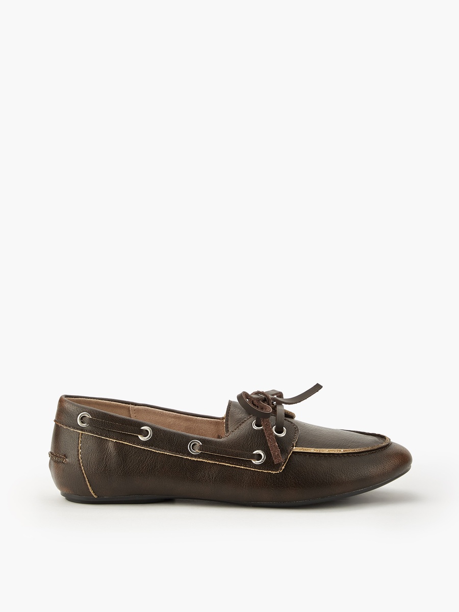 Women Lace-Up Detail Loafers