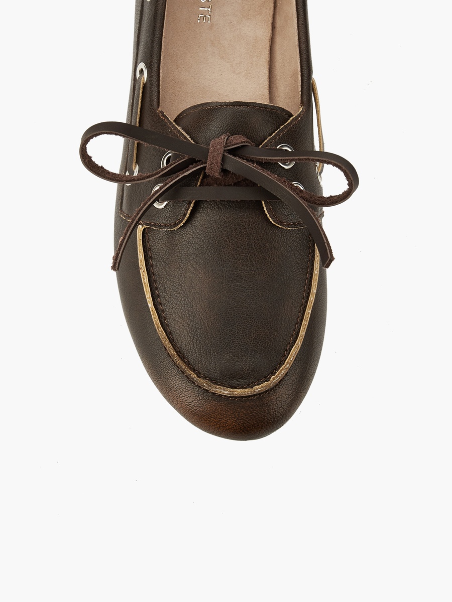 Women Lace-Up Detail Loafers