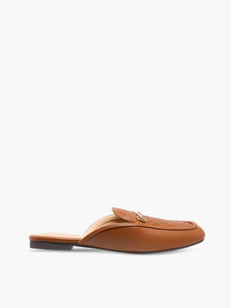 Women Monogram Embossed Mules