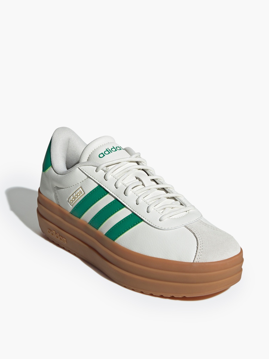 adidas gazelle silver green womens Cut Out Sole Lace Up Sneakers