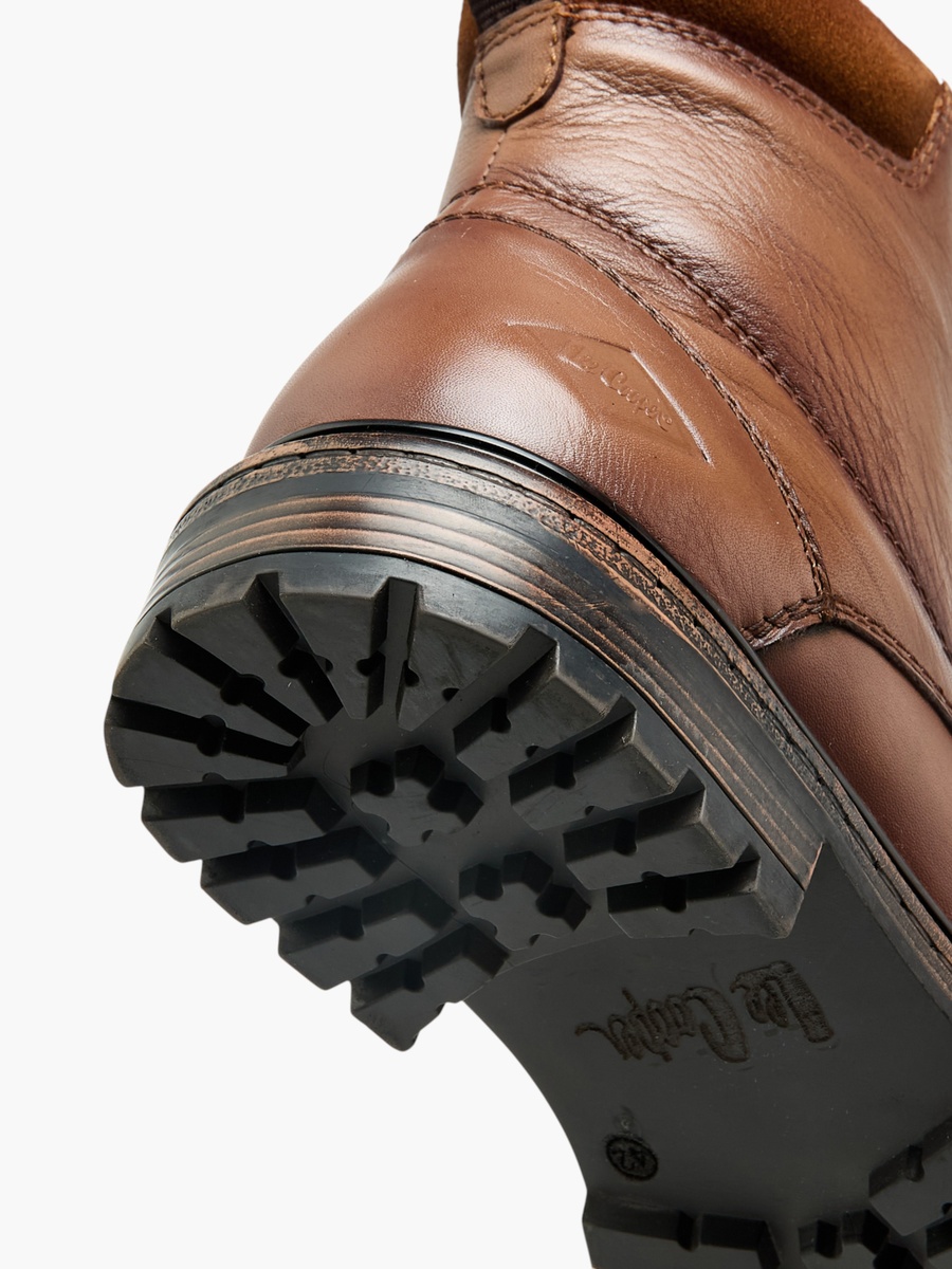 Men Leather Panelled Ankle Boots