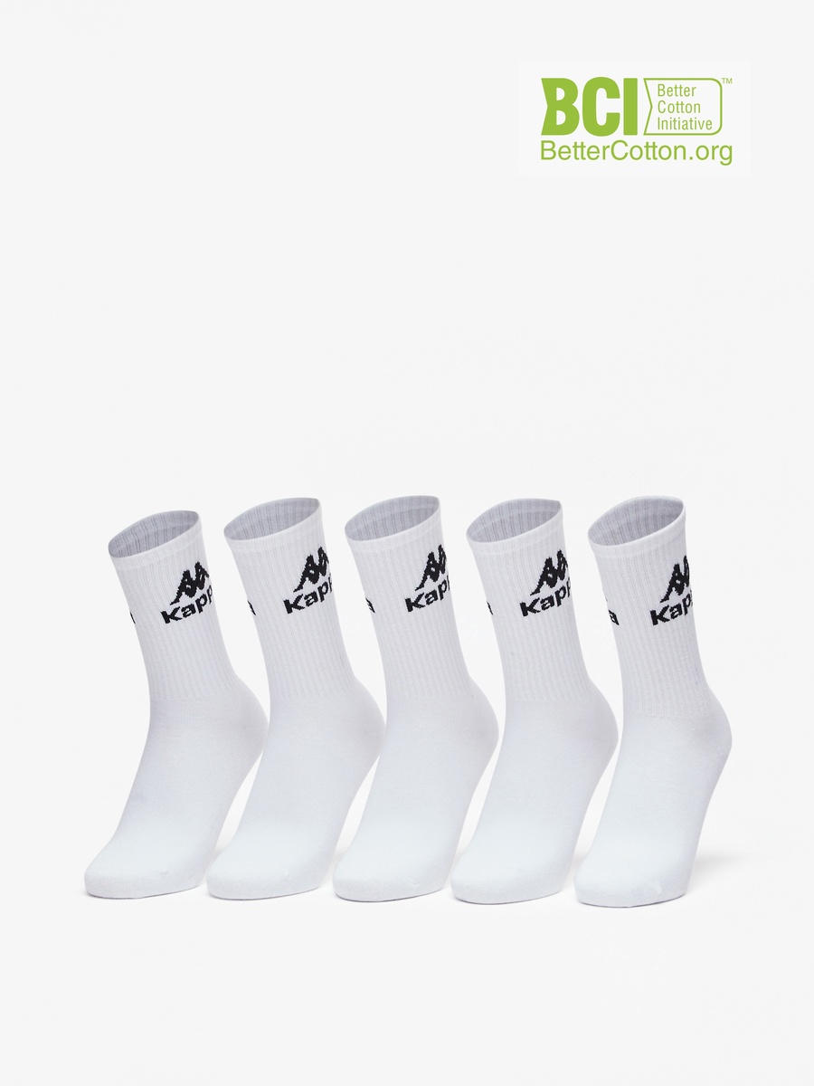 Logo Print Ankle Length Socks - Set of 5