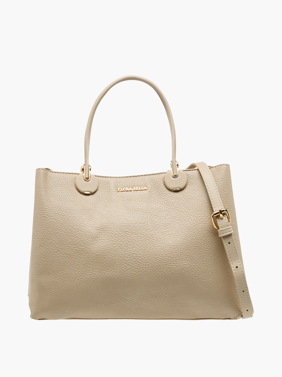 Solid Tote Bag with Detachable Strap -  D 30 cm