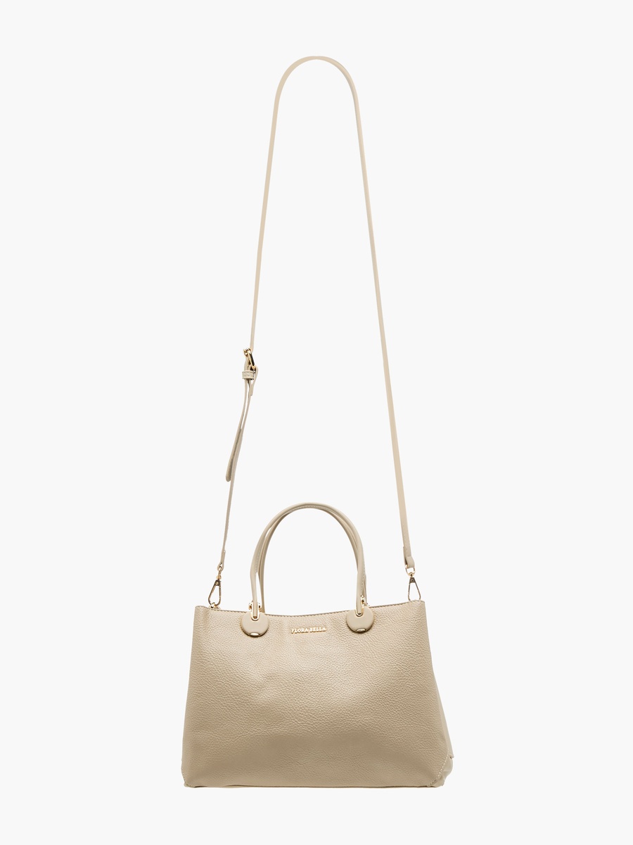 Solid Tote Bag with Detachable Strap -  D 30 cm