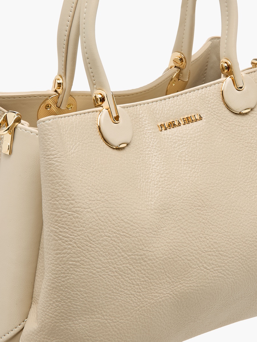 Solid Tote Bag with Detachable Strap -  D 30 cm