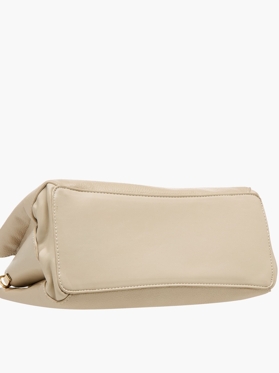 Solid Tote Bag with Detachable Strap -  D 30 cm