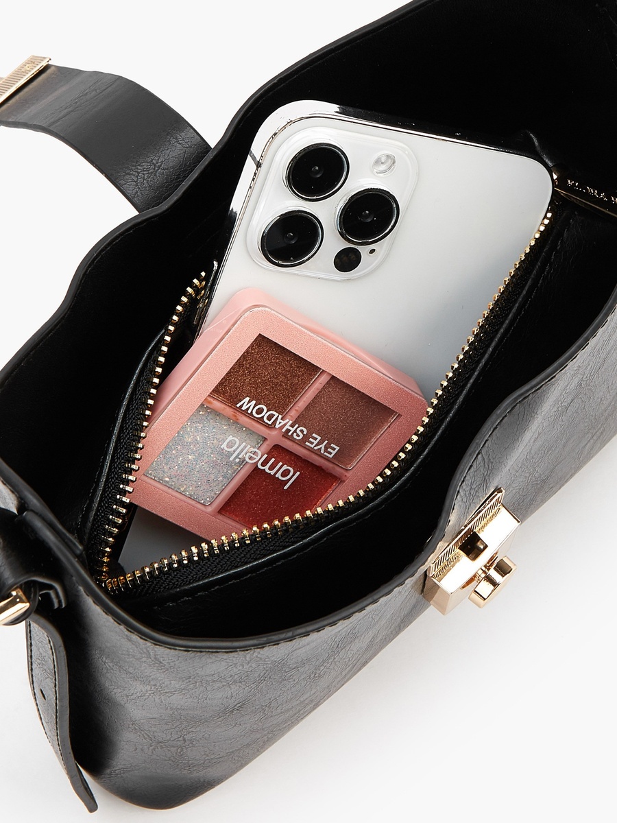 Adjustable Shoulder Strap Crossbody Bag with Pouch -  D 22 cm