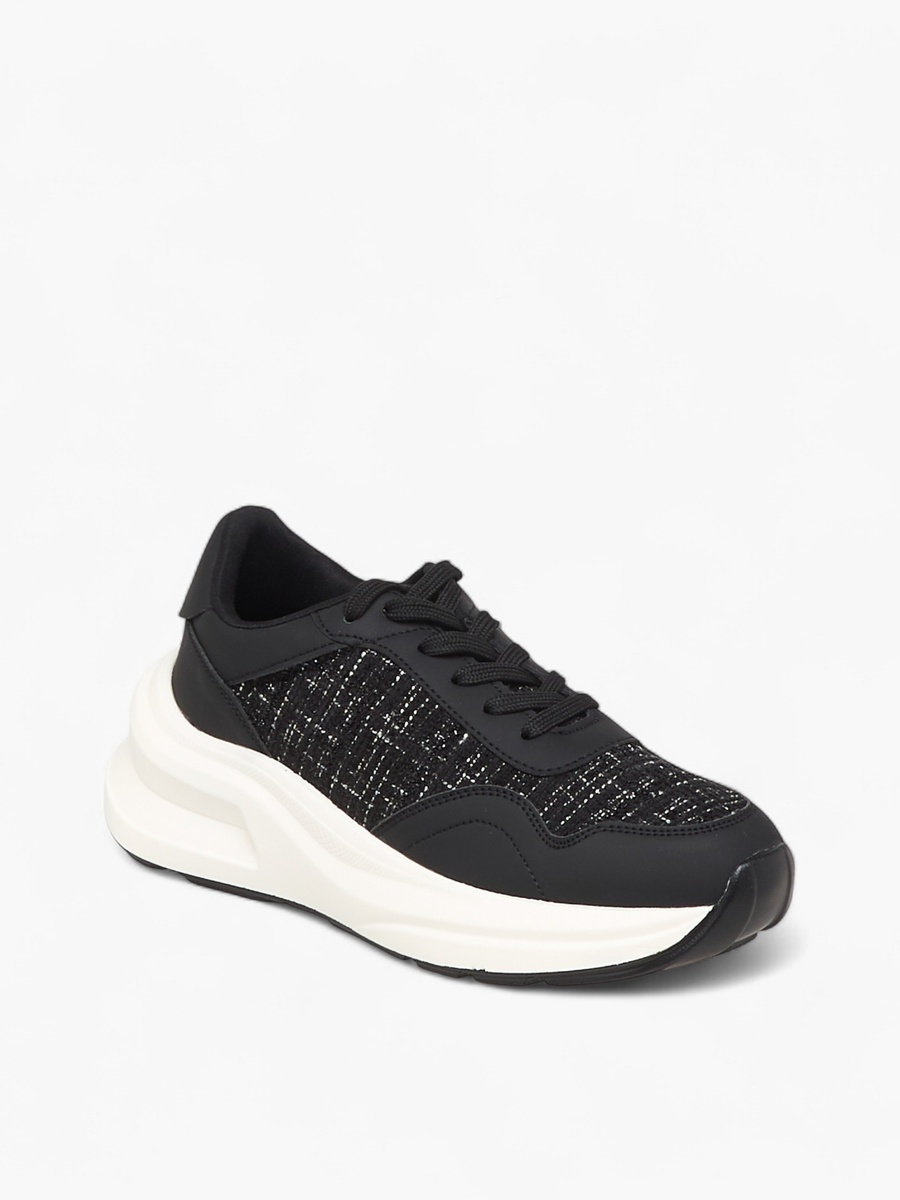 Women Panelled Lace-Up Sneakers