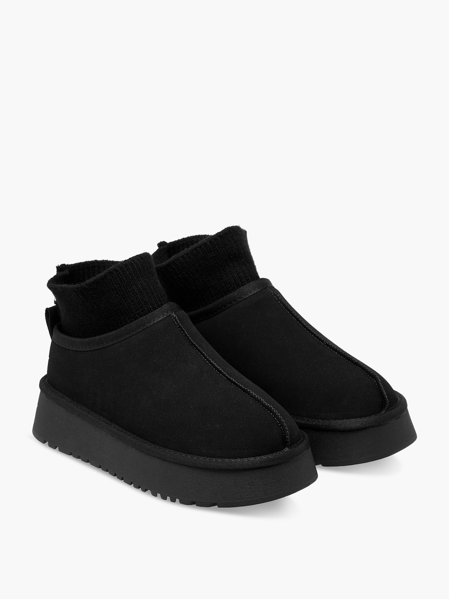 Women Ribbed Cuff Ankle Boots
