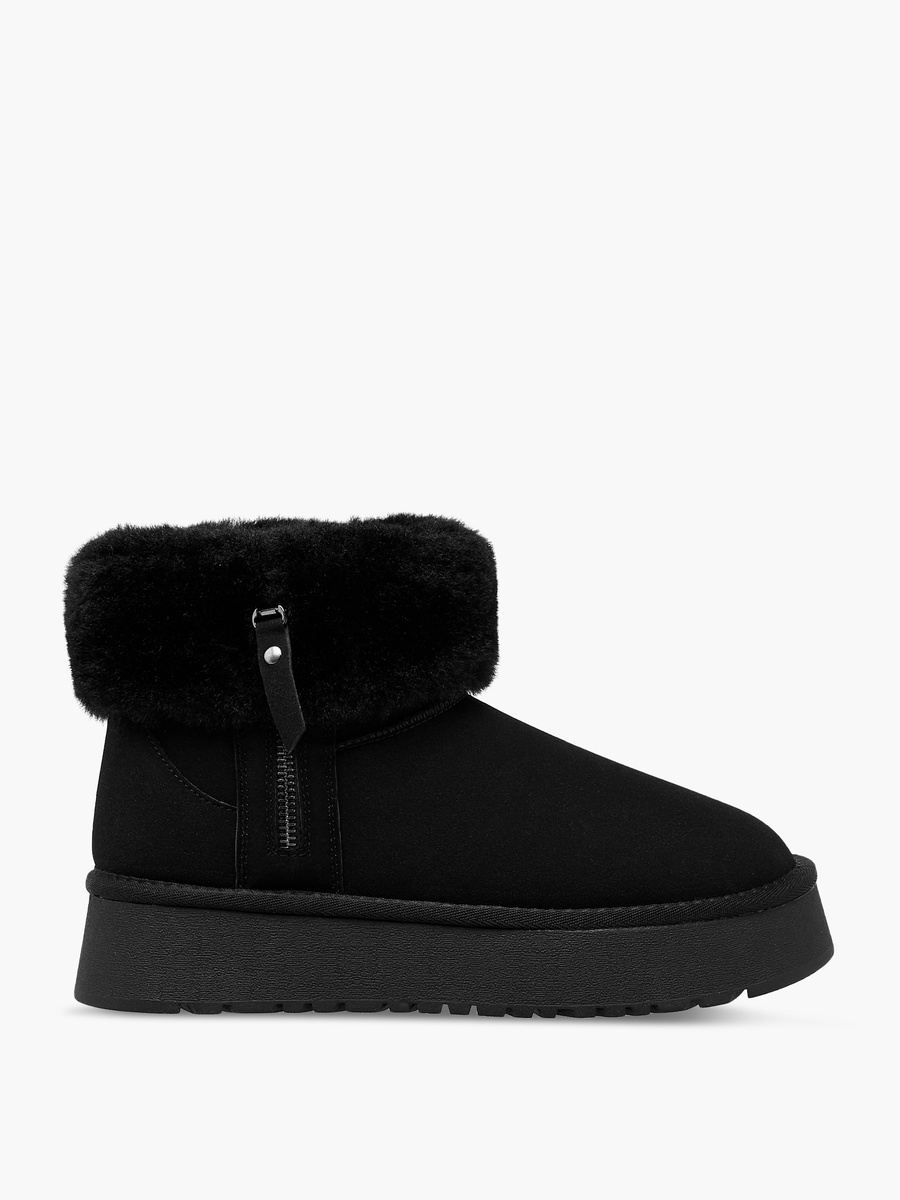 Women Faux Fur Lined Ankle Boots