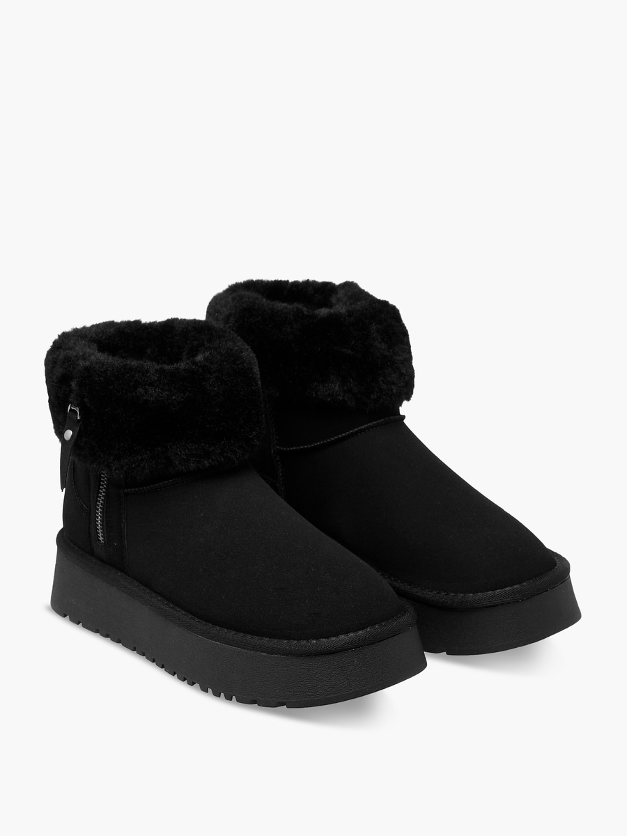 Women Faux Fur Lined Ankle Boots