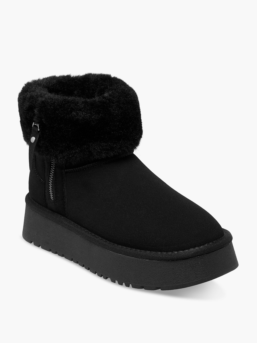 Women Faux Fur Lined Ankle Boots