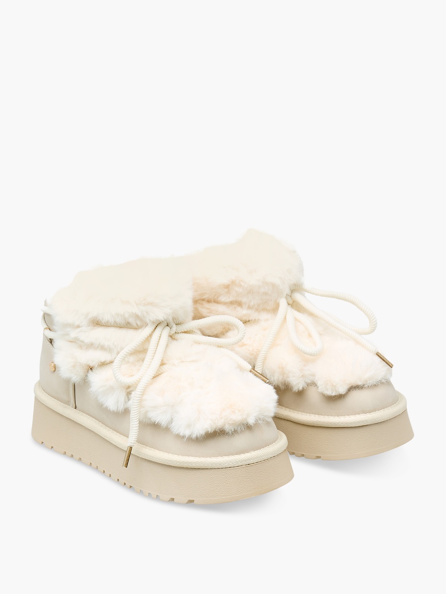 Women Faux Fur Lined Ankle Boots