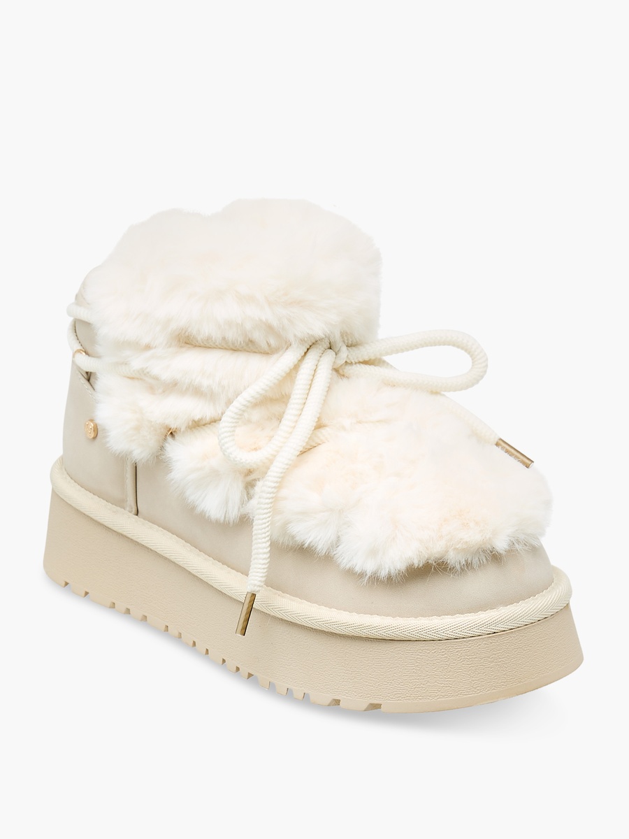 Women Faux Fur Lined Ankle Boots