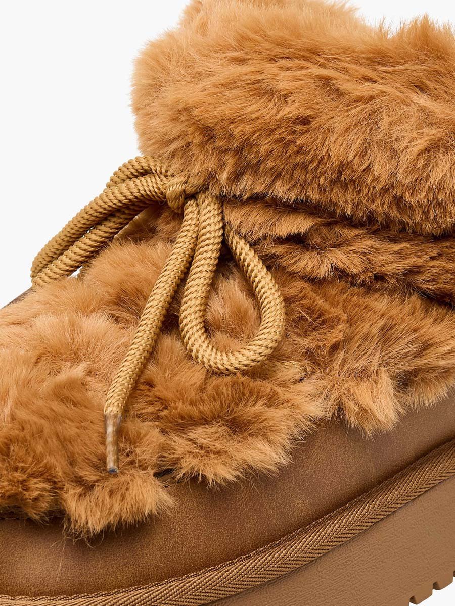 Women Faux Fur Lined Ankle Boots