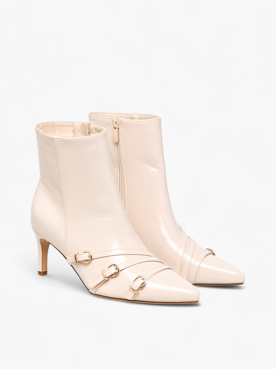 Women Buckle Detail Ankle Boots