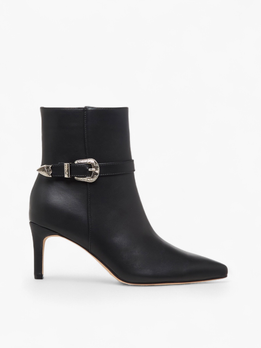 Women Buckle Detail Ankle Boots